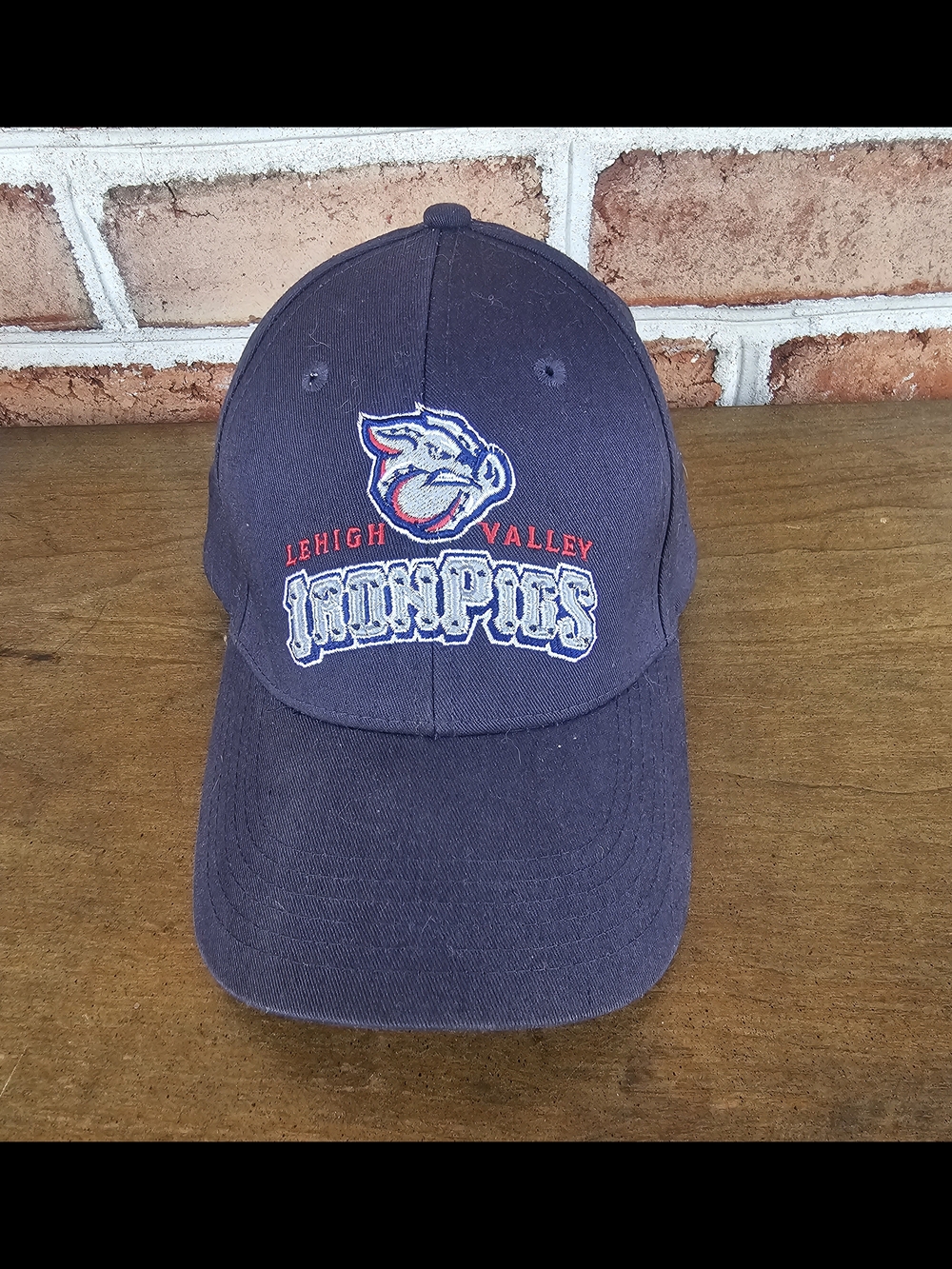 Lehigh Valley Ironpigs Minor League Baseball Navy Cap - Vintage Sportswear Label